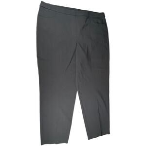 Alfred Dunner 24W Black Slimming Pull On Pants Classic Stretch Career Plus NWT